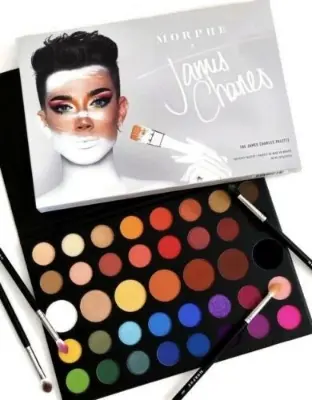 Picture of MORPHE X James Charles 39 Color Eyeshadow Palette - Makeup Matte Eyeshadow Glittery Eyeshadow Shimmer Eyeshadow Colorful Eyeshadow