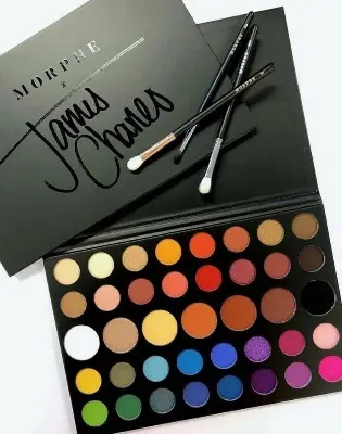 Picture of MORPHE X James Charles 39 Color Eyeshadow Palette - Makeup Matte Eyeshadow Glittery Eyeshadow Shimmer Eyeshadow Colorful Eyeshadow