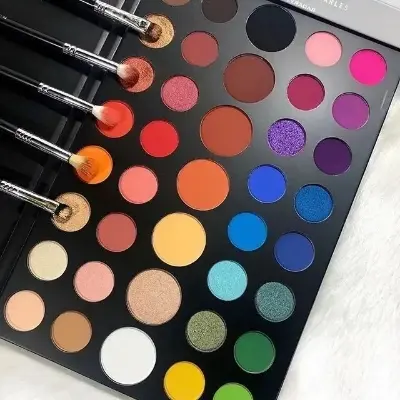 Picture of MORPHE X James Charles 39 Color Eyeshadow Palette - Makeup Matte Eyeshadow Glittery Eyeshadow Shimmer Eyeshadow Colorful Eyeshadow
