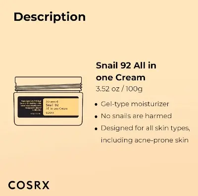 Picture of Cosrx Advance Snail 92 All in One Cream 100ml (original)