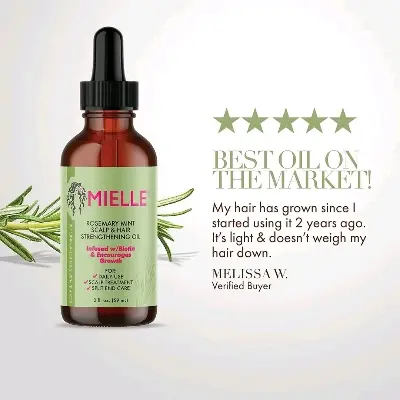 Picture of MIELLE Rosemary Mint Scalp & Hair Strengthening Oil- 59ml (USA)