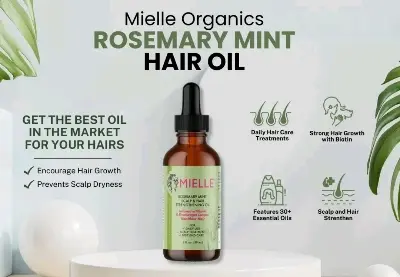 Picture of MIELLE Rosemary Mint Scalp & Hair Strengthening Oil- 59ml (USA)