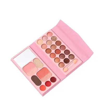 Picture of Tutu Time 18 Color Dream Eyeshadow Pallet Pigmented Colorful Eyeshadow Pallet Blush Highlighter Bronzer Pallet