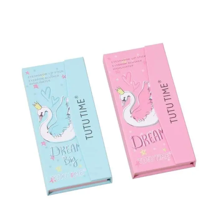 Picture of Tutu Time 18 Color Dream Eyeshadow Pallet Pigmented Colorful Eyeshadow Pallet Blush Highlighter Bronzer Pallet