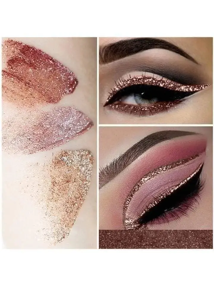 Picture of FLARE মেকাপ কম্বো সেট10 PCS/Set Liquid Glitter Eyeshadow Palette 10pcs - Glitter Eyeliner 10pcs