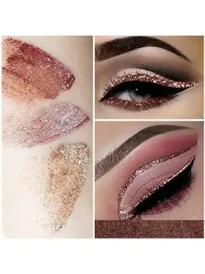 Picture of FLARE মেকাপ কম্বো সেট10 PCS/Set Liquid Glitter Eyeshadow Palette 10pcs - Glitter Eyeliner 10pcs