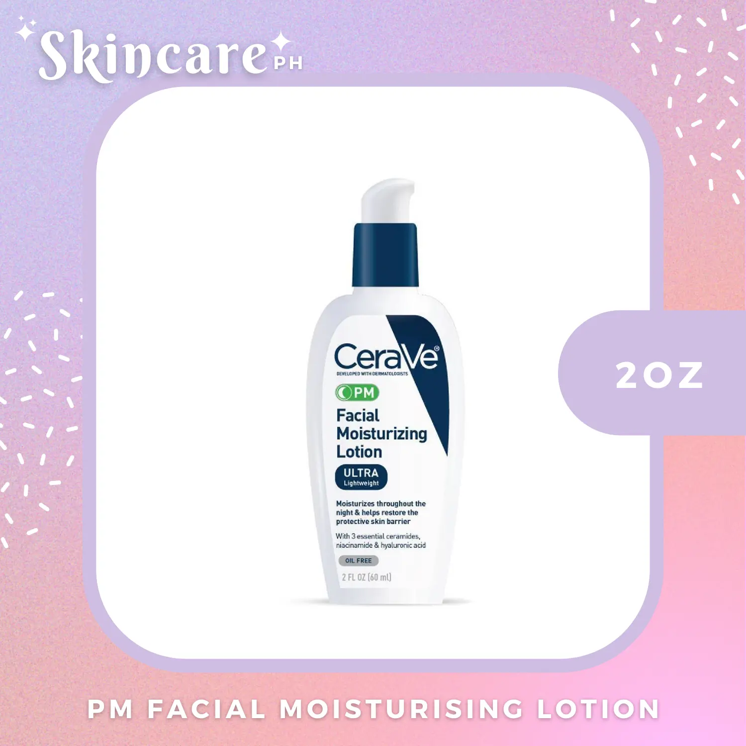 Picture of CeraVe PM Facial Moisturizing Lotion Fragrance Free for Nighttime 89 ml