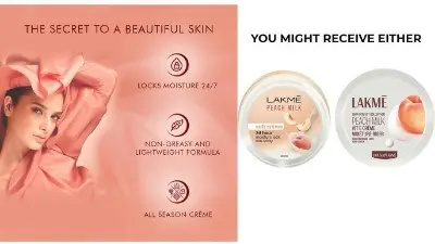 Picture of Lakme Skin Perfect Collection Peach Milk Vitamin E Cream Moisturiser 50g