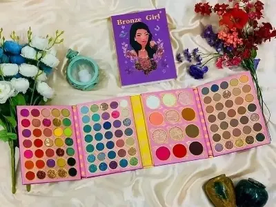 Picture of Bronze Girl 105 Color Eyeshadow Palette 12pcs Bronzer, Blush, Highlighter Pallet Big Eyes Eyeshadow Colorful Eyeshadow Glitter Eyeshadow Shimmer Eyeshadow
