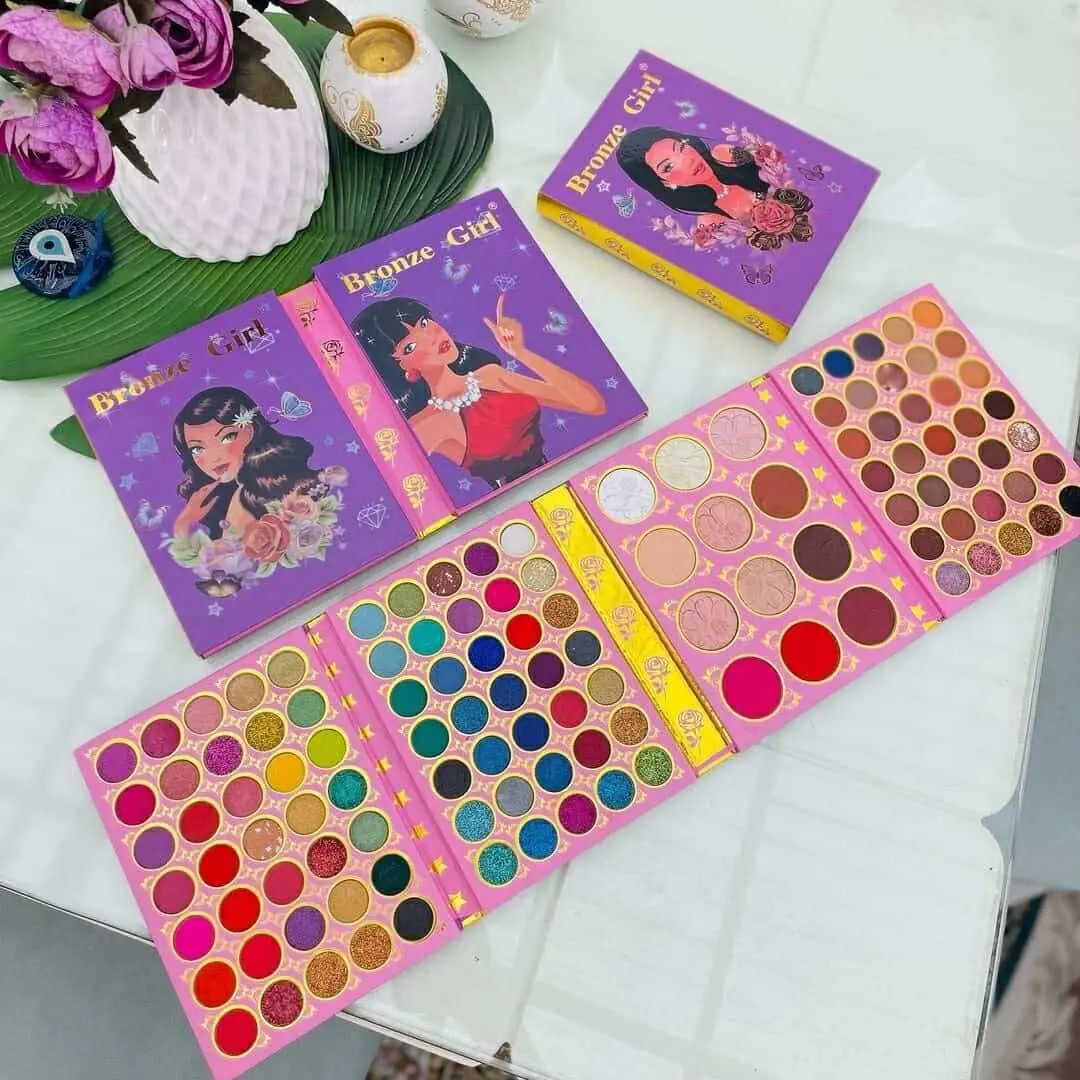 Picture of Bronze Girl 105 Color Eyeshadow Palette 12pcs Bronzer, Blush, Highlighter Pallet Big Eyes Eyeshadow Colorful Eyeshadow Glitter Eyeshadow Shimmer Eyeshadow