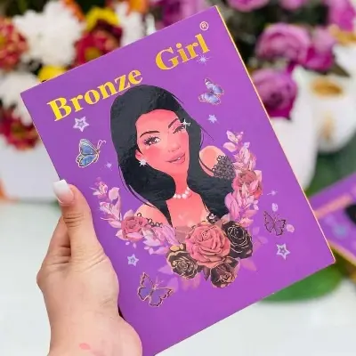 Picture of Bronze Girl 105 Color Eyeshadow Palette 12pcs Bronzer, Blush, Highlighter Pallet Big Eyes Eyeshadow Colorful Eyeshadow Glitter Eyeshadow Shimmer Eyeshadow