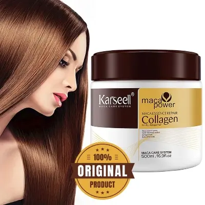 Picture of KARSEELL Collagen Hair Mask for Soft, Silky, Shiny Straight Hair - 500ml (Original)