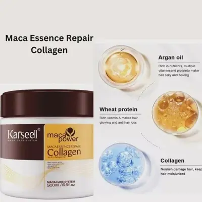 Picture of KARSEELL Collagen Hair Mask for Soft, Silky, Shiny Straight Hair - 500ml (Original)