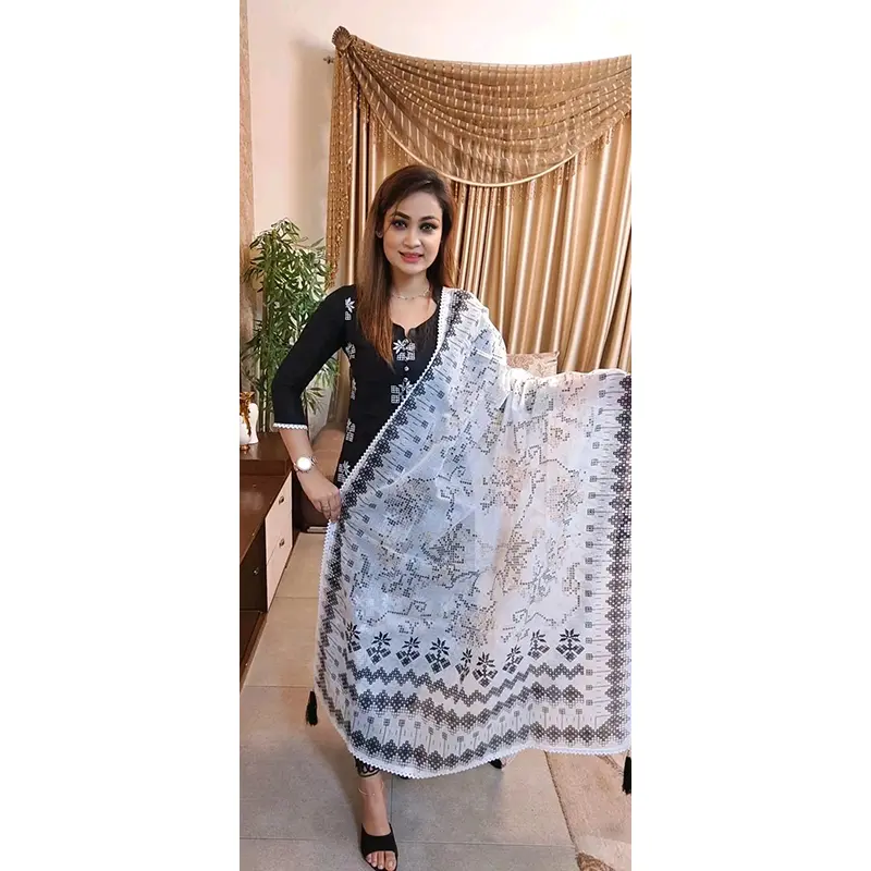 Picture of Premium Quality Unstitched/ Unready Cotton Print Three Pieces for Women/ Girl - Multicolor - 56 Inch