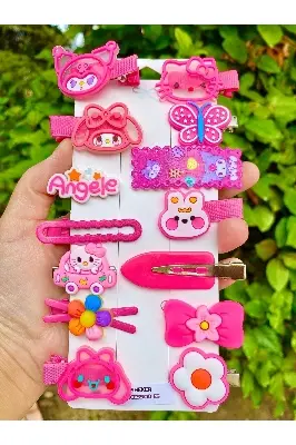 Picture of China Imported Cute Baby Hair Clip Set Cartoon Hair Clip Set for Girls - Multicolor