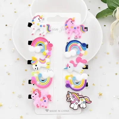 Picture of China Imported Cute Baby Hair Clip Set Cartoon Hair Clip Set for Girls - Multicolor
