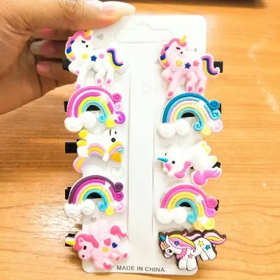 Picture of China Imported Cute Baby Hair Clip Set Cartoon Hair Clip Set for Girls - Multicolor