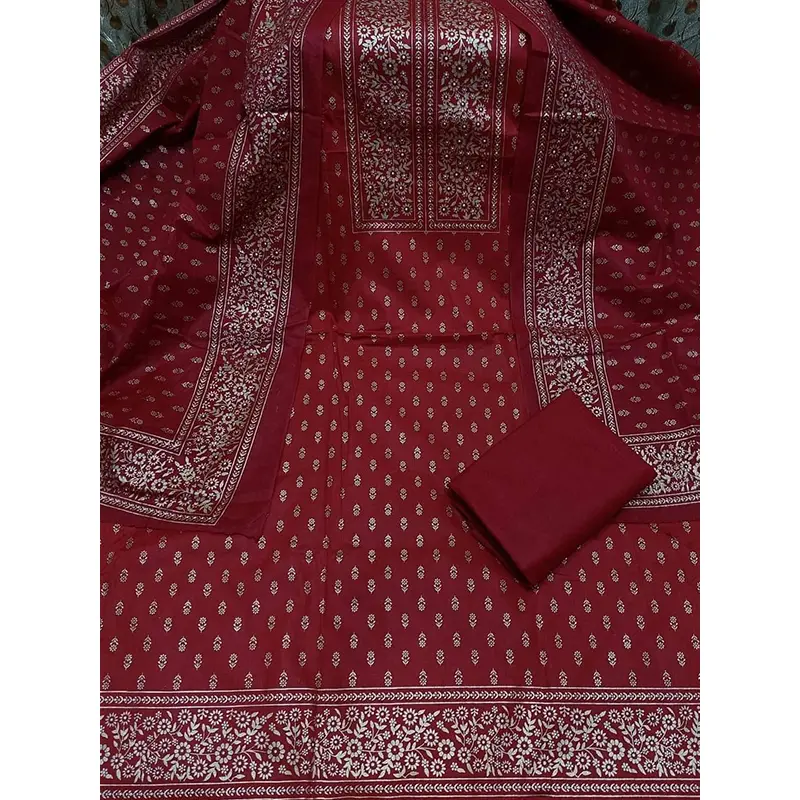 Picture of Premium Quality Unstitched Cotton Print Three Pieces for Women/ Girl - Multicolor - 56 Inch