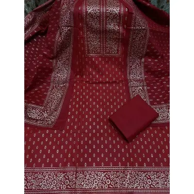 Picture of Premium Quality Unstitched Cotton Print Three Pieces for Women/ Girl - Multicolor - 56 Inch