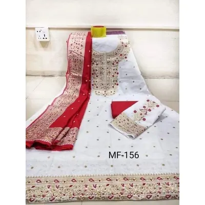 Picture of Premium Quality Unstitched Cotton Print Three Pieces for Women/ Girl - Multicolor - 56 Inch