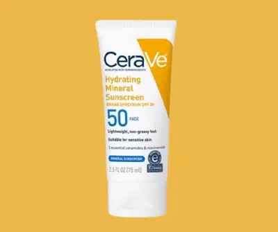 Picture of Cerave Hydrating Mineral Sunscreen SPF 50 Face for Sensitive Skin 75ml