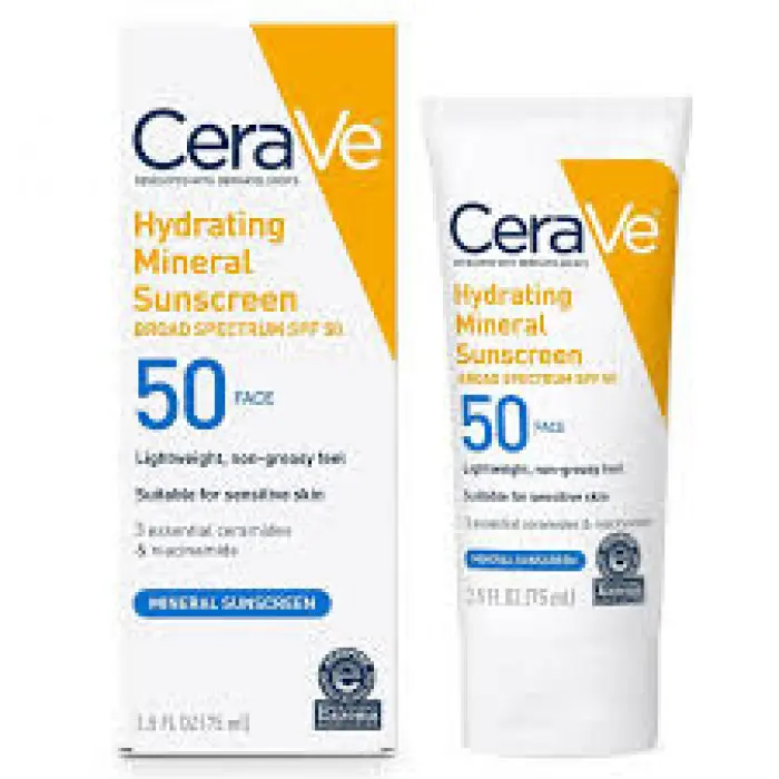 Picture of Cerave Hydrating Mineral Sunscreen SPF 50 Face for Sensitive Skin 75ml