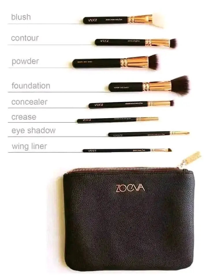 Picture of ZOEVA Professional Makeup Brush Set - 15pcs - Black