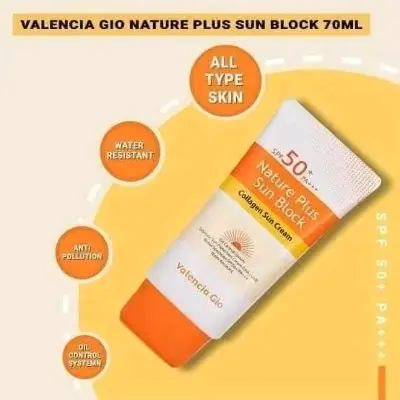 Picture of Valencia Gio Nature Plus Sunblock Cream -70ml - White