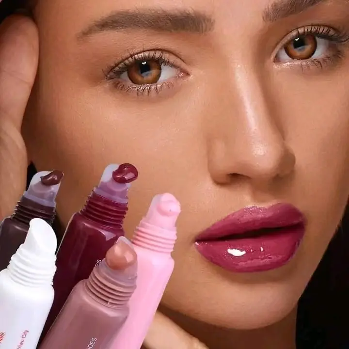 Picture of Fafamoon 5 Color Glossy Peptide Lipsgloss Long Lasting Lip Stain Lip Tint Lip Moisturer Velvet Gloss Lipstick Lip Makeup(Original)