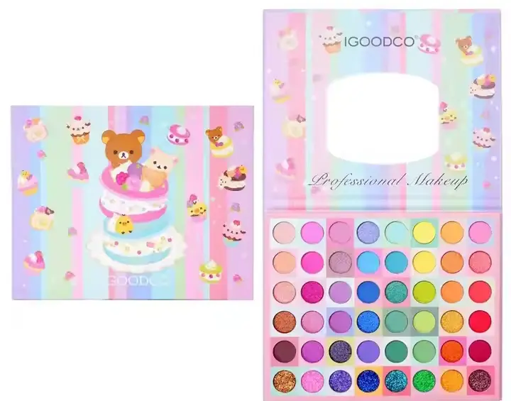 Picture of Hello Kitty  54 Colour Eyeshadow  Palette Matte  Eyeshadow Glittery Eyeshadow Shimmer Eyeshadow Colourful Eyeshadow