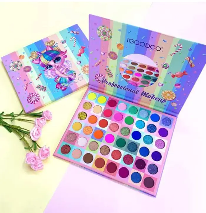 Picture of Hello Kitty  54 Colour Eyeshadow  Palette Matte  Eyeshadow Glittery Eyeshadow Shimmer Eyeshadow Colourful Eyeshadow