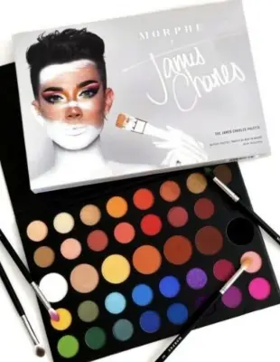 Picture of MORPHE X James Charles 39 Color Eyeshadow Palette - Makeup Matte Eyeshadow Glittery Eyeshadow Shimmer Eyeshadow Colorful Eyeshadow