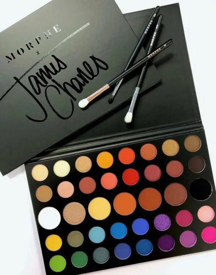 Picture of MORPHE X James Charles 39 Color Eyeshadow Palette - Makeup Matte Eyeshadow Glittery Eyeshadow Shimmer Eyeshadow Colorful Eyeshadow