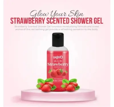 Picture of Skino Strawberry Flavoured Shower Gel for Soft & Glowing Skin - 220ml - Fruity