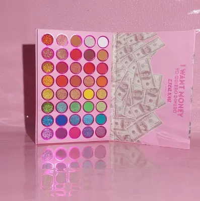 Picture of ZILANNA I Want Money Eyeshadow Pallet 40 Color Eyeshadow Palette Matte Eyeshadow Glittery Eyeshadow Shimmer Eyeshadow Colorful Eyeshadow