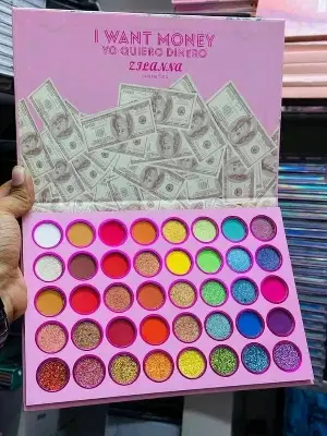 Picture of ZILANNA I Want Money Eyeshadow Pallet 40 Color Eyeshadow Palette Matte Eyeshadow Glittery Eyeshadow Shimmer Eyeshadow Colorful Eyeshadow