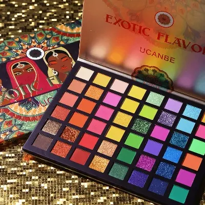 Picture of UCANBE Exotic Flavors 48 Color Eyeshadow Palette Matte Eyeshadow Glittery Eyeshadow Shimmer Eyeshadow Colorful Eyeshadow