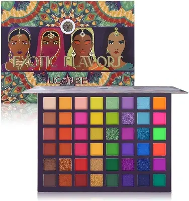 Picture of UCANBE Exotic Flavors 48 Color Eyeshadow Palette Matte Eyeshadow Glittery Eyeshadow Shimmer Eyeshadow Colorful Eyeshadow