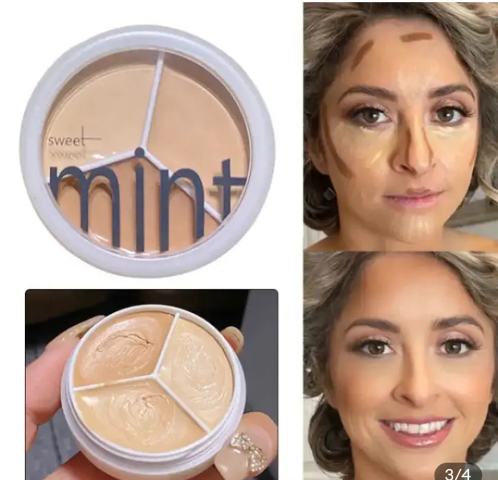 Picture of Sweet Mint Conceal Tri -Colour Concealer Palette Of Covers Acne Marks Dark Circles