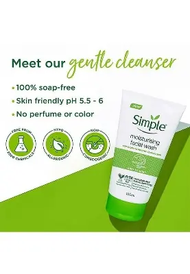 Picture of Simple Face Wash - Simple Kind to Skin Moisturising  Facial Wash 150ml - White