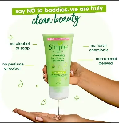 Picture of Simple Face Wash | Simple Kind to Skin Refreshing Facial Gel wash | 150ml - Green
