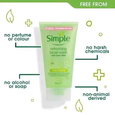 Picture of Simple Face Wash | Simple Kind to Skin Refreshing Facial Gel wash | 150ml - Green