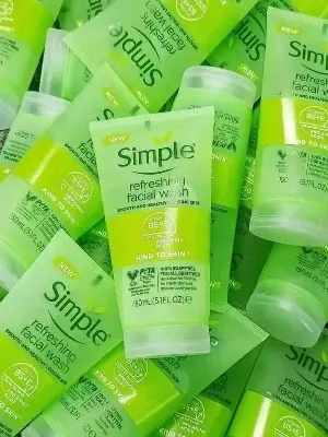 Picture of Simple Face Wash | Simple Kind to Skin Refreshing Facial Gel wash | 150ml - Green
