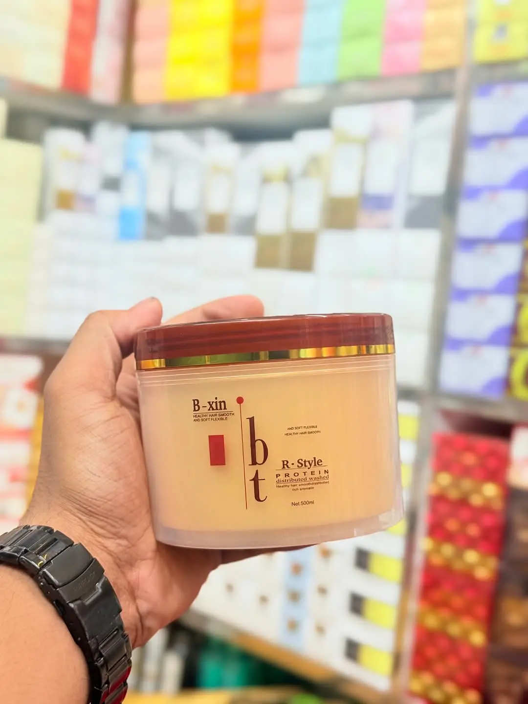 Picture of B Xin R-Style Protein Hair Mask for Soft,silky,smooth & Straight hair - 500ml