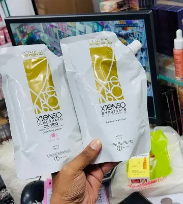 Picture of Loreal Professional X Tenso Oil Trio Extra Resistant Hair Straightening Cream+ Neutralizer (400ml+400ml)