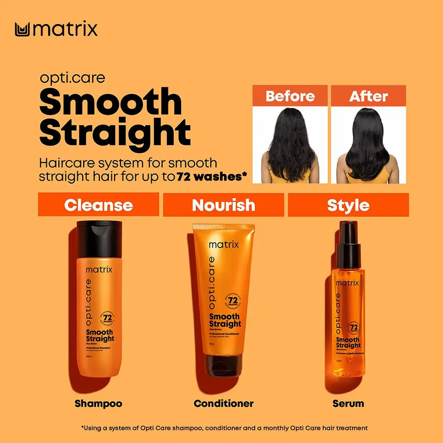 Picture of Matrix Opti Care Smooth Straight Shea Butter Shampoo 200ml - Shampoo - Orange