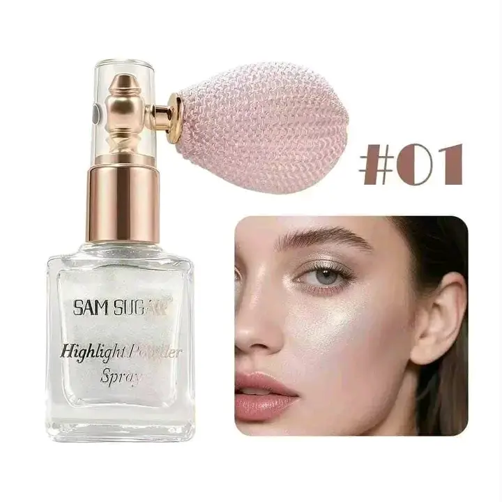 Picture of Fashion Highlighter Powder Spray High Gloss Glitter Powder Spray Shimmer  Sparkle Powder Makeup for Face & Body