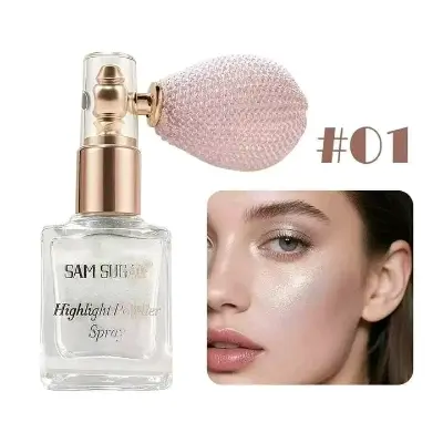 Picture of Fashion Highlighter Powder Spray High Gloss Glitter Powder Spray Shimmer  Sparkle Powder Makeup for Face & Body