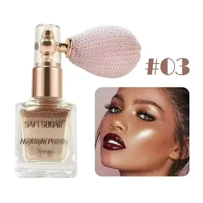 Picture of Fashion Highlighter Powder Spray High Gloss Glitter Powder Spray Shimmer  Sparkle Powder Makeup for Face & Body