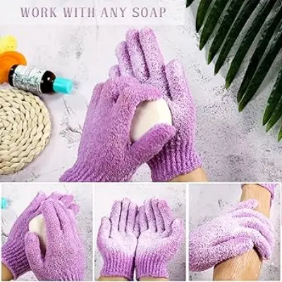 Picture of Shower Gloves  Exfoliating Wash Skin Spa Bath Gloves Foam Bath Skin Resistance Body Mage Cleaning Loofah Scrubber - 1pcs